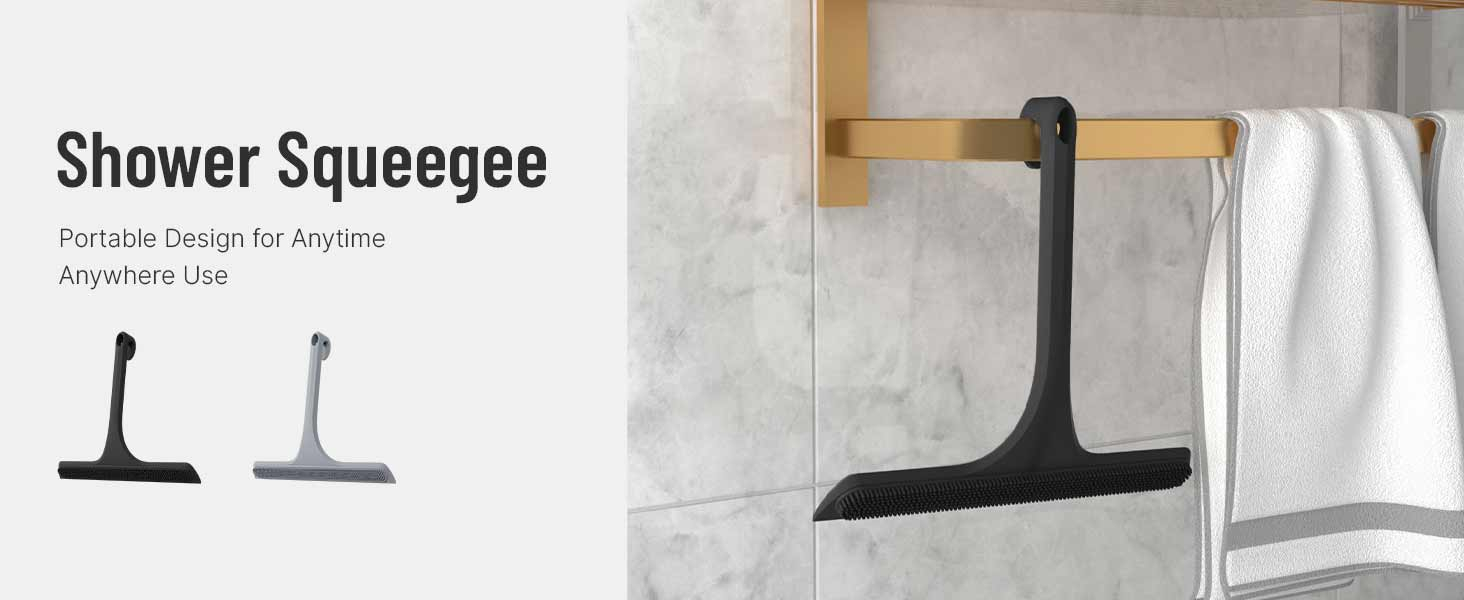 Amazon.com: 2-In-1 Silicone Shower Squeegee With Hook,Dual-Sided Design ... with Shower Squeegee Design