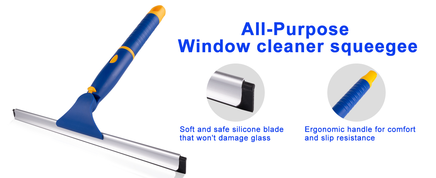 Amazon.com: Ittaho 10" Swivel Window Cleaning Squeegee, All-Purpose ... throughout What Industrial Designers Wish You Knew About Choosing a Bathroom Squeegee
