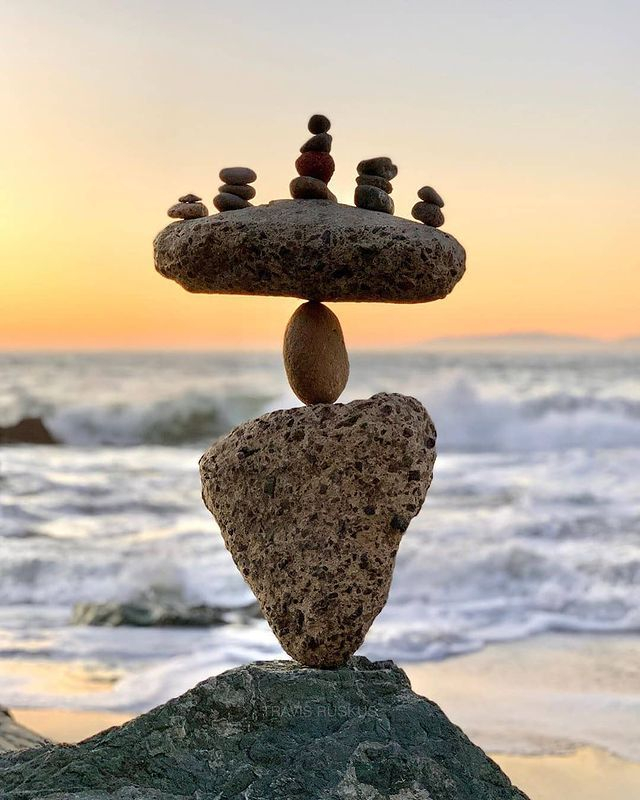 "Balancing"... | Rock Sculpture, Stone Art, Garden Art Sculptures within Lodge Design