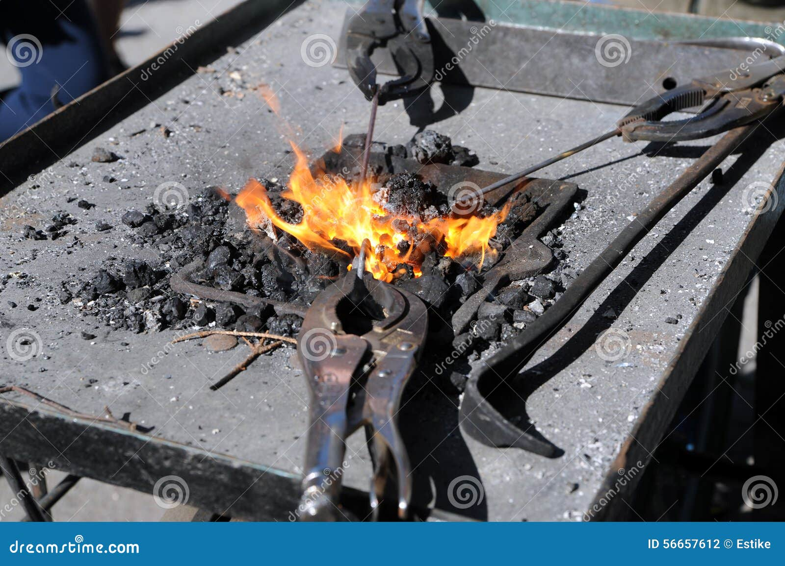 Blacksmiths Fire Stock Photo. Image Of Metallic, Craftsmanship - 56657612 for From Fire to Fixture The Enduring Craftsmanship of American Blacksmiths