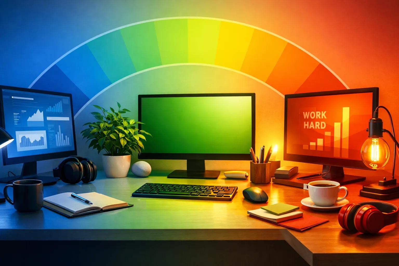 Color Psychology In Workspace Design: How Colors Affect Your ... with regard to The psychology of color in creative workspaces and how to use it
