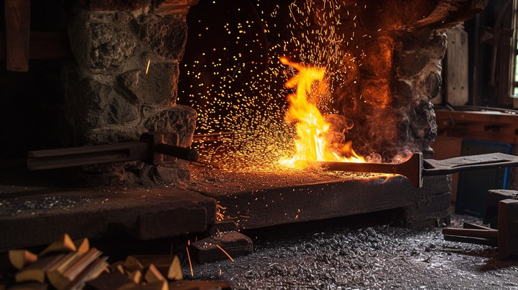 Free Fiery Forge Sparks Image - Forge, Sparks, Fire | Download At Stockcake pertaining to Iron Light Fixture