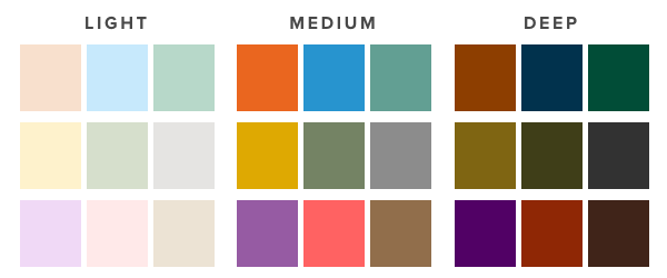 Graphic Showing Examples Of Light, Medium, Or Deep Colors. | Deep ... with regard to The True Impact of Deep Colors and Statement Lighting on Your Overhead Spatial Depth
