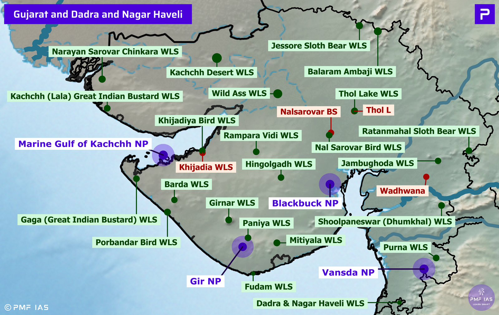 Haryana National Parks, Wildlife Sanctuaries & Ramsar Sites - Pmf Ias intended for Rethinking Structural Integrity for Large Scale Wildlife Sanctuaries