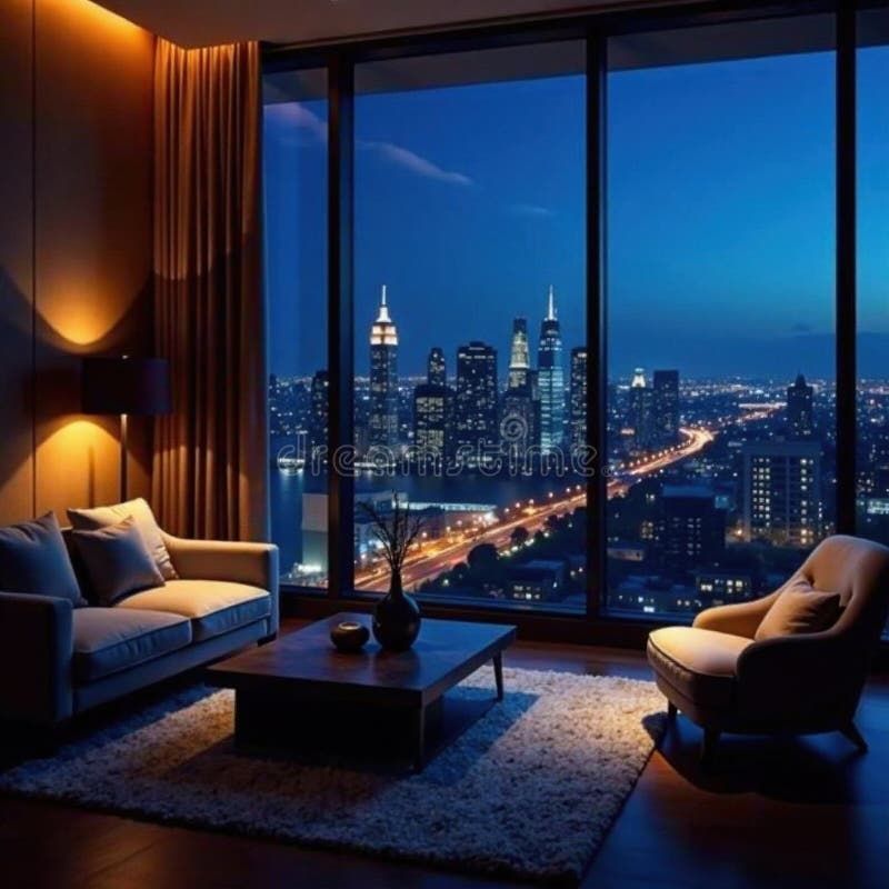 Clever Ways to Layer Lighting in Homes Overlooking Bright Nighttime Skylines