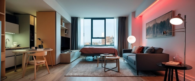 Modern Studio Apartment With Multifunctional Furniture For Urban Living ... throughout Innovative Multi-Functional Furniture Layouts for Modern Studio Apartments