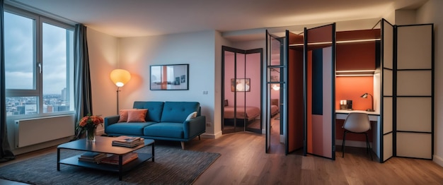 Modern Studio Apartment With Multifunctional Furniture For Urban Living ... within Innovative Multi-Functional Furniture Layouts for Modern Studio Apartments