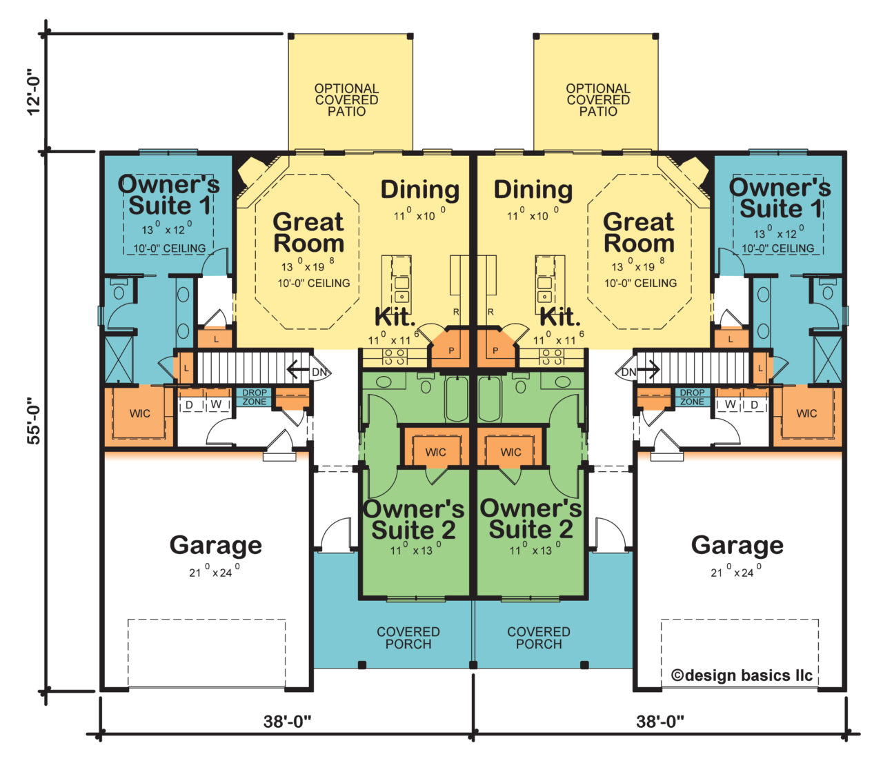 Multi-Family House Plans | Design Basics regarding Fourplex Design