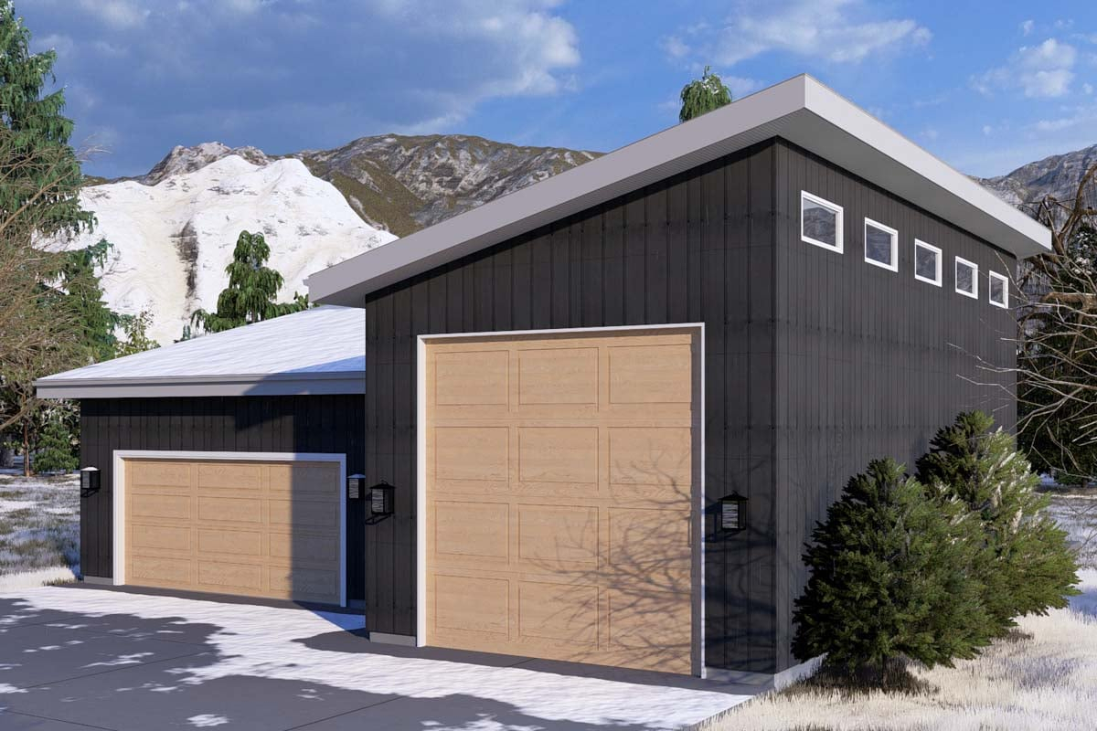 Rv- And Boat-Friendly Garage Plan With Drive-Through And 2-Car Bay ... with regard to Boat Garage Design