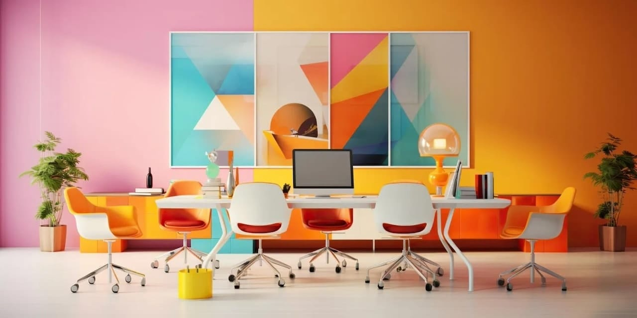 The Best Colors For Your Office: Color Psychology In The Workplace For ... with The psychology of color in creative workspaces and how to use it