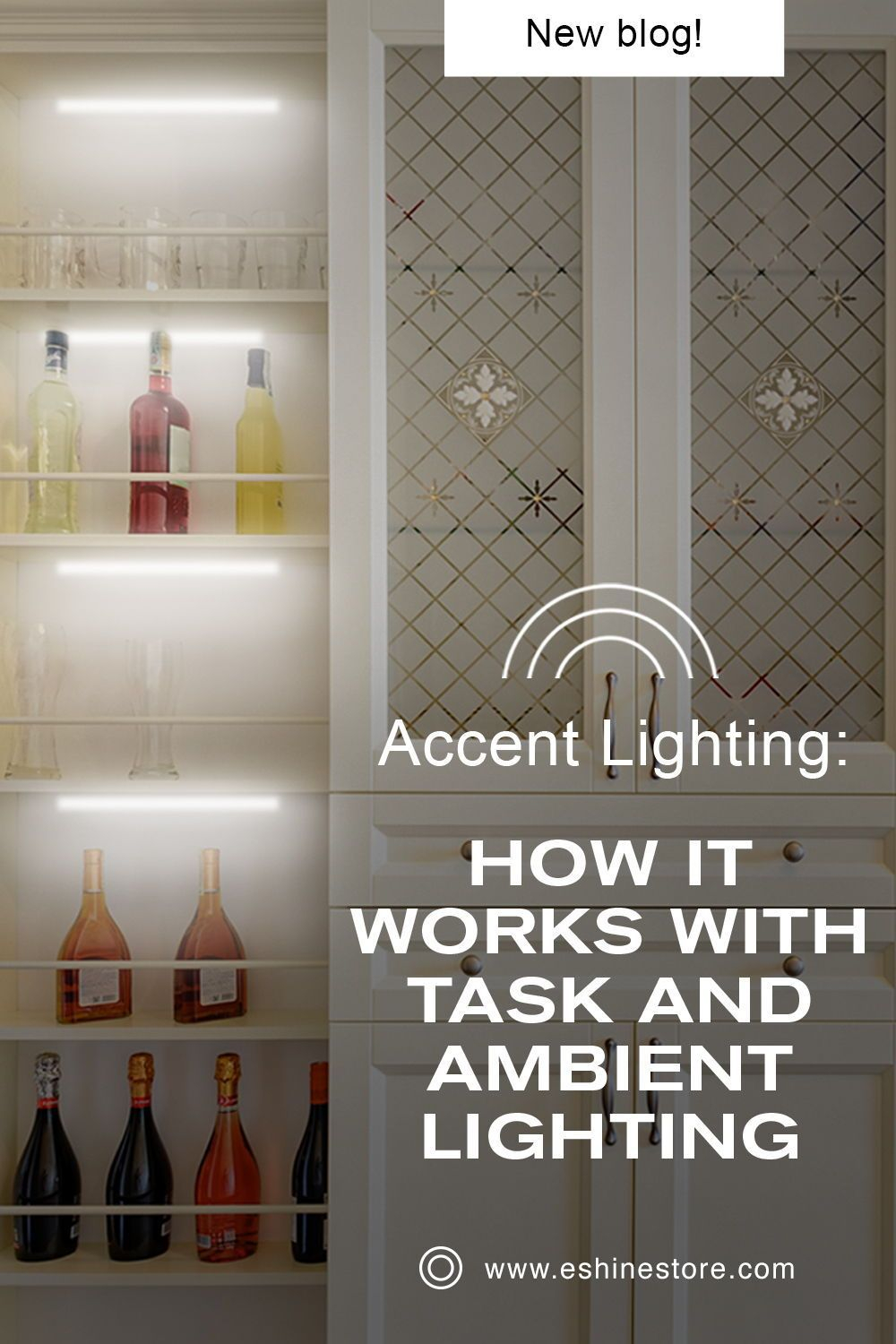 The Biggest Mistake We Usually See With Accent Lighting Is When It’s ... within Understanding the difference between accent and task lighting above your shelves