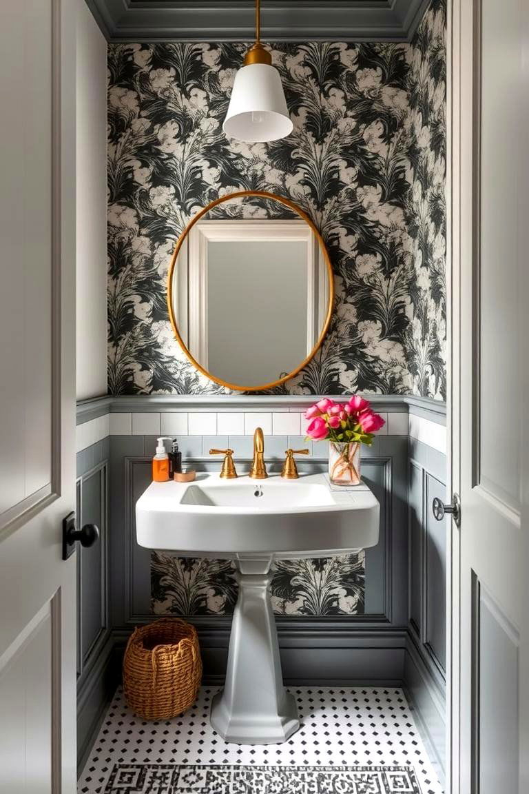 24 Eclectic Powder Room Ideas: Artistic Small Space Designs for Designing a Small Powder Room With Bold Industrial Character