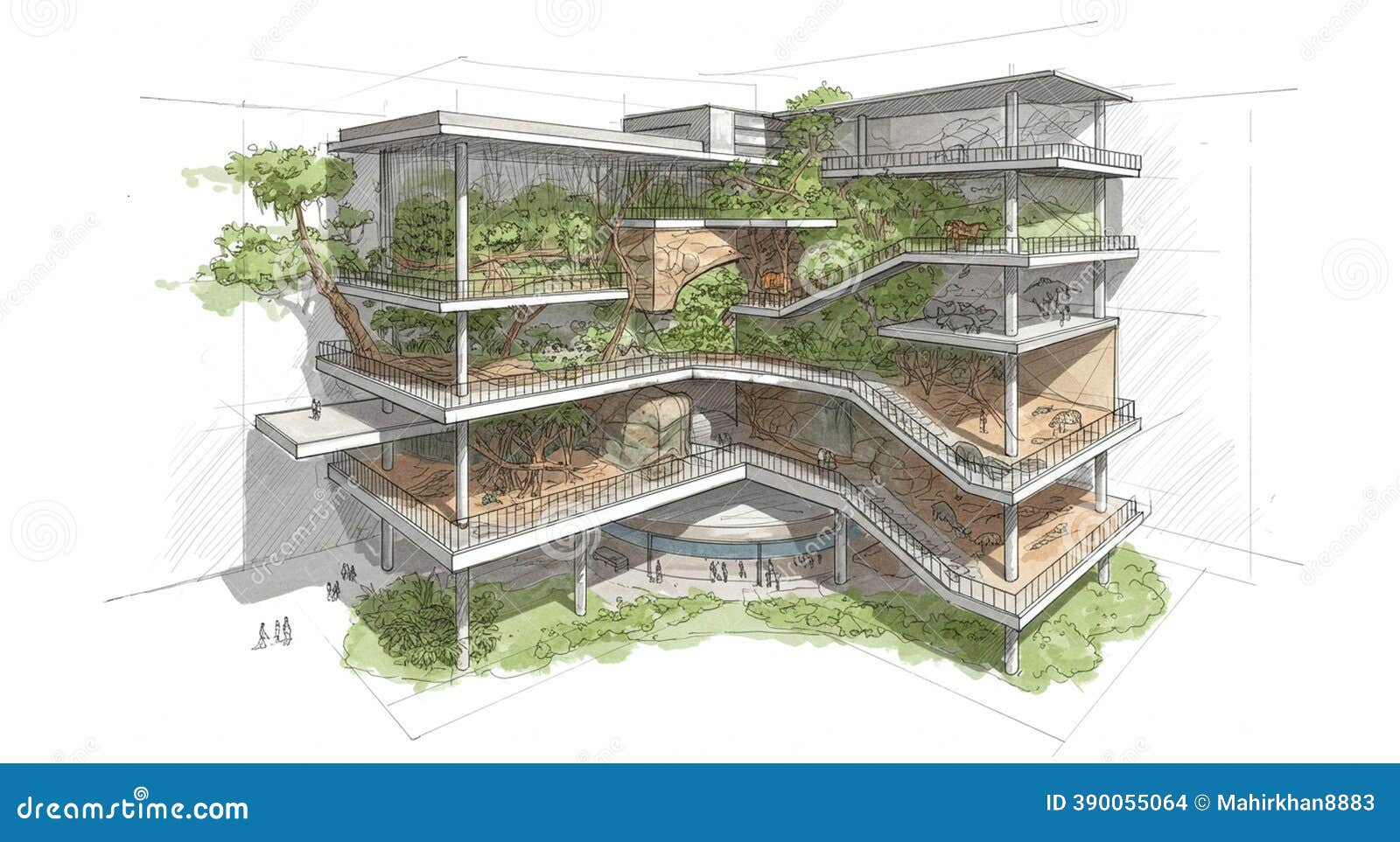 Cutaway Architectural Diagram Of A Silo Converted Into A Multi-Story ... in How to Make Multi-Story Living Feel Seamless and Connected in 2026