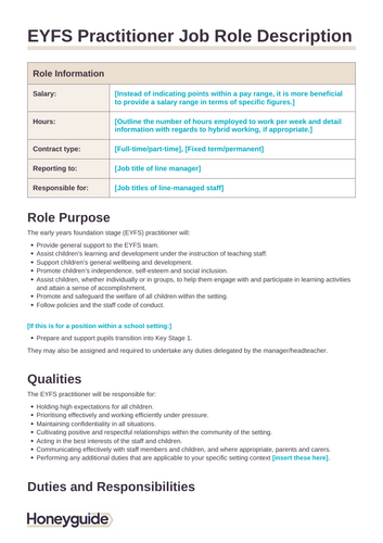 Eyfs Practitioner Interview Pack | Teaching Resources intended for What Years of Practitioner Interviews Taught Us About Effective Page Layouts