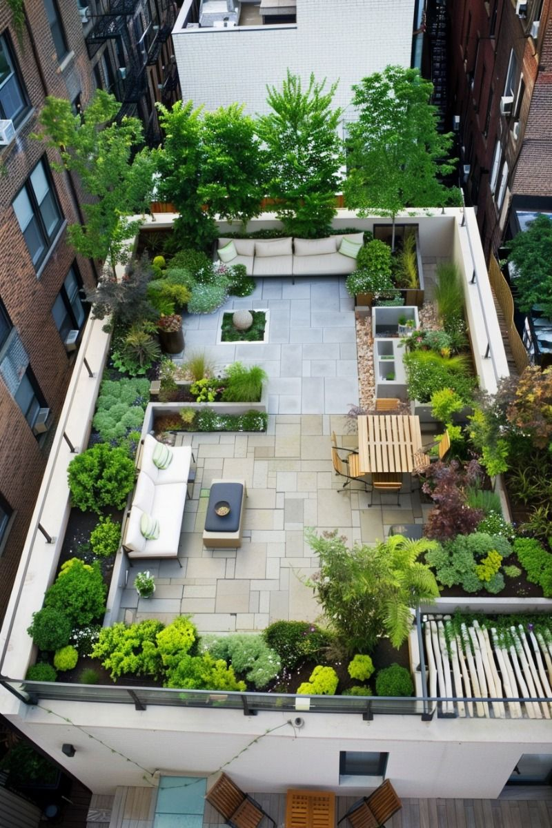 Small Garden Ideas Rooftop | Roof Garden Design Rooftop Terrace, Roof ... with Designing Small Space Rooftops That Feel Like Secret Gardens
