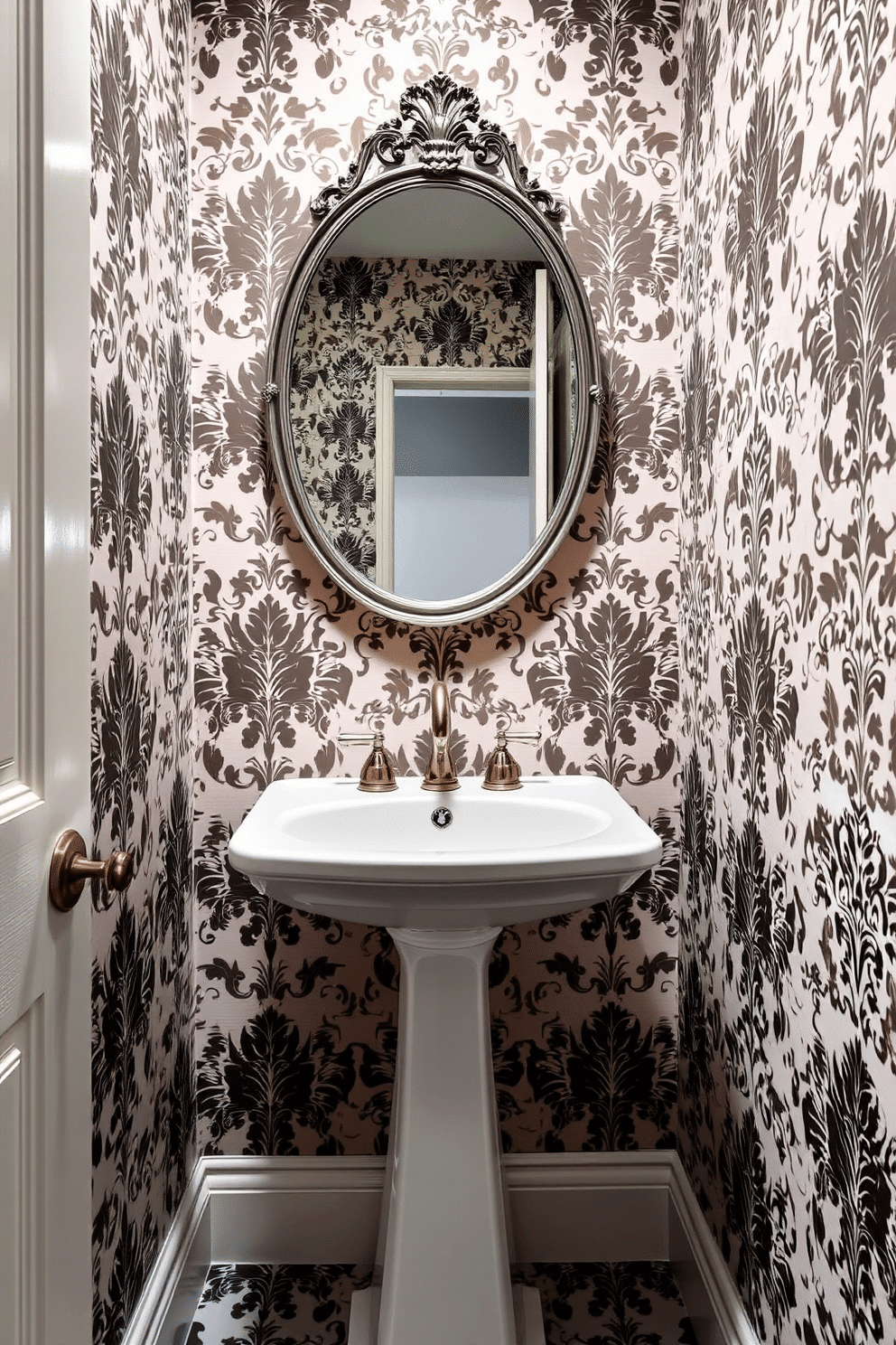Small Powder Room Ideas Photo Gallery throughout Designing a Small Powder Room With Bold Industrial Character