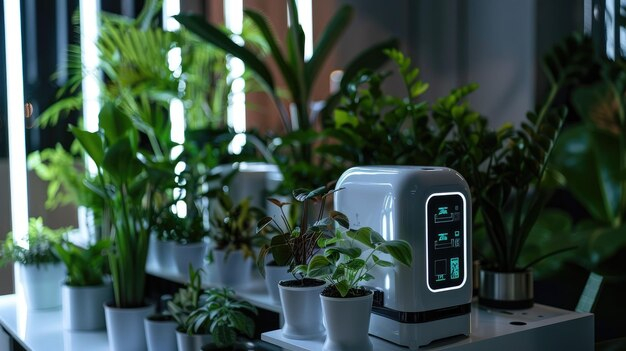 Smart Indoor Garden With Automated Led Grow Light System Concept Of ... with Creating Healthier Indoor Environments by Predicting How Natural Light Behaves