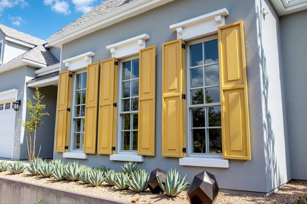 The Jewelry Effect: Head-Turning Shutter Colors For Your Home- Bryce ... with regard to The Surprising Ways Natural Light Changes Our Perception of Trim and Shutter Combinations