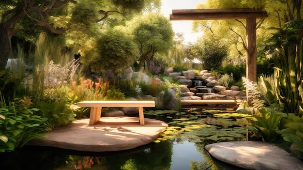Tranquil Garden Poolscapes: Crafting Serene Landscapes For Peaceful ... within Crafting Serene Outdoor Retreats With Natural Stone Cascades