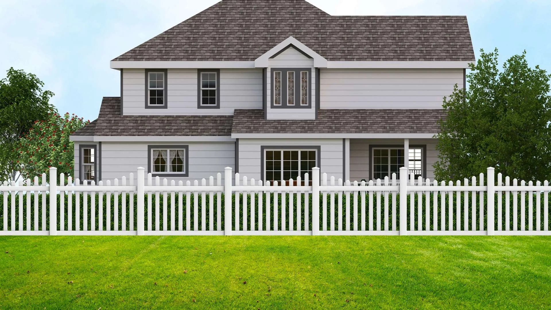 Vinyl Scalloped Picket Fence Panel – Pro Vinyl Fencing pertaining to Picket Fence Design