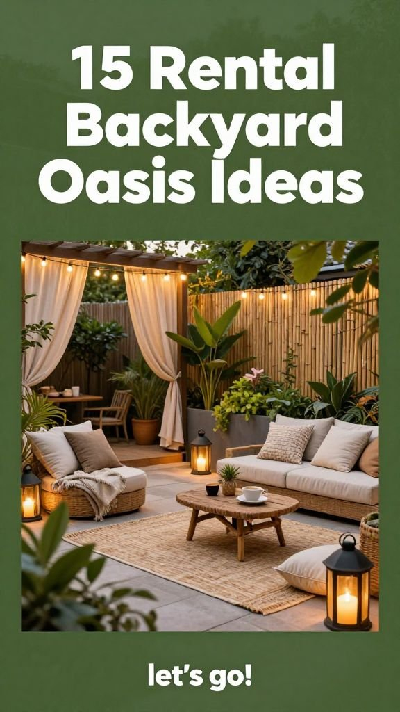 15 Backyard Oasis Ideas That Make A Rental Feel Like It’s Actually ... for Crafting a backyard oasis that actually fits your family lifestyle and everyday budget