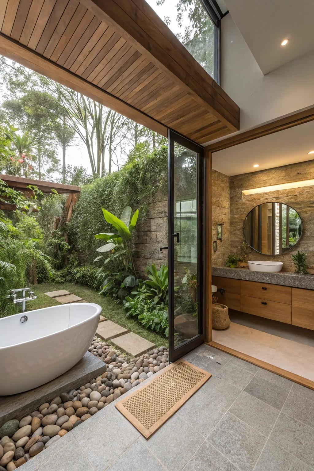 16+ Inspiring Outdoor Bathroom Ideas To Try within Concrete Patio Design