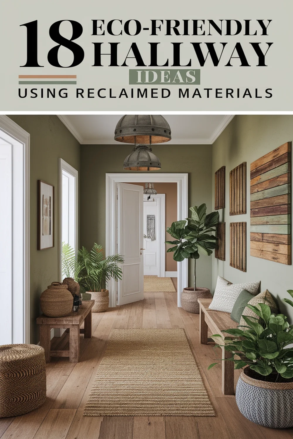 18 Ways To Create An Eco-Friendly Hallway Using Reclaimed Materials ... pertaining to From Reclaimed Materials to Natural Light Simple Ways to Harmonize Your Living Space