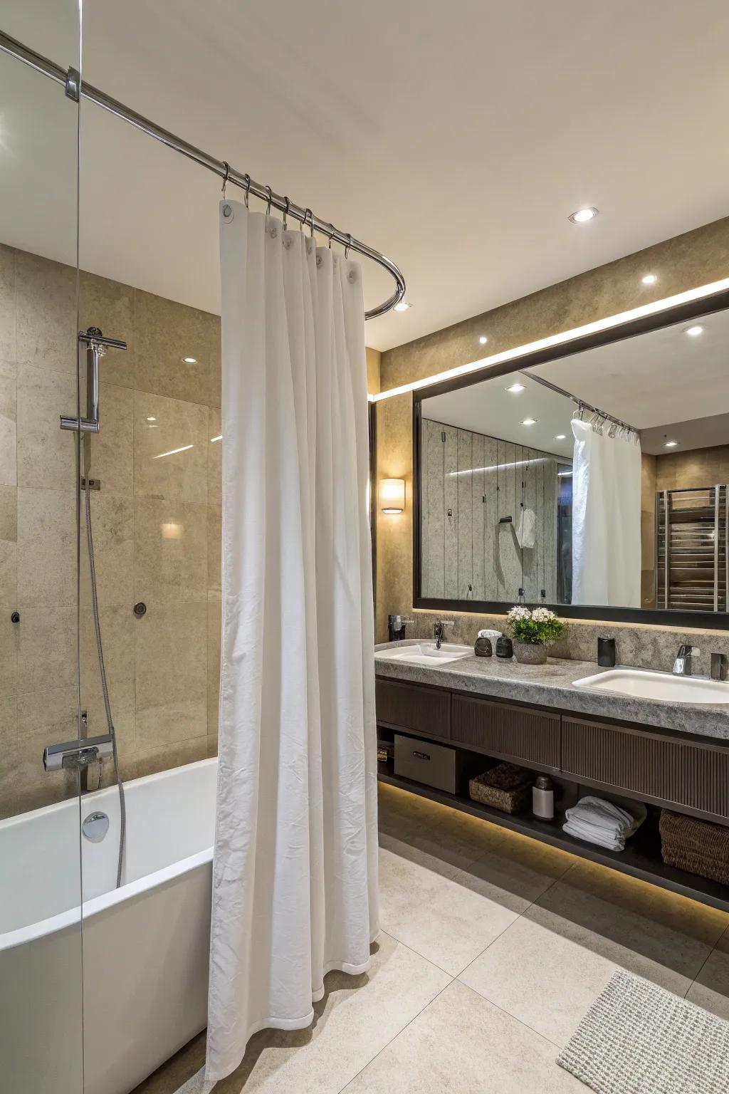 23+ Creative Shower Curtain Rod Ideas with regard to Shower Rod Design