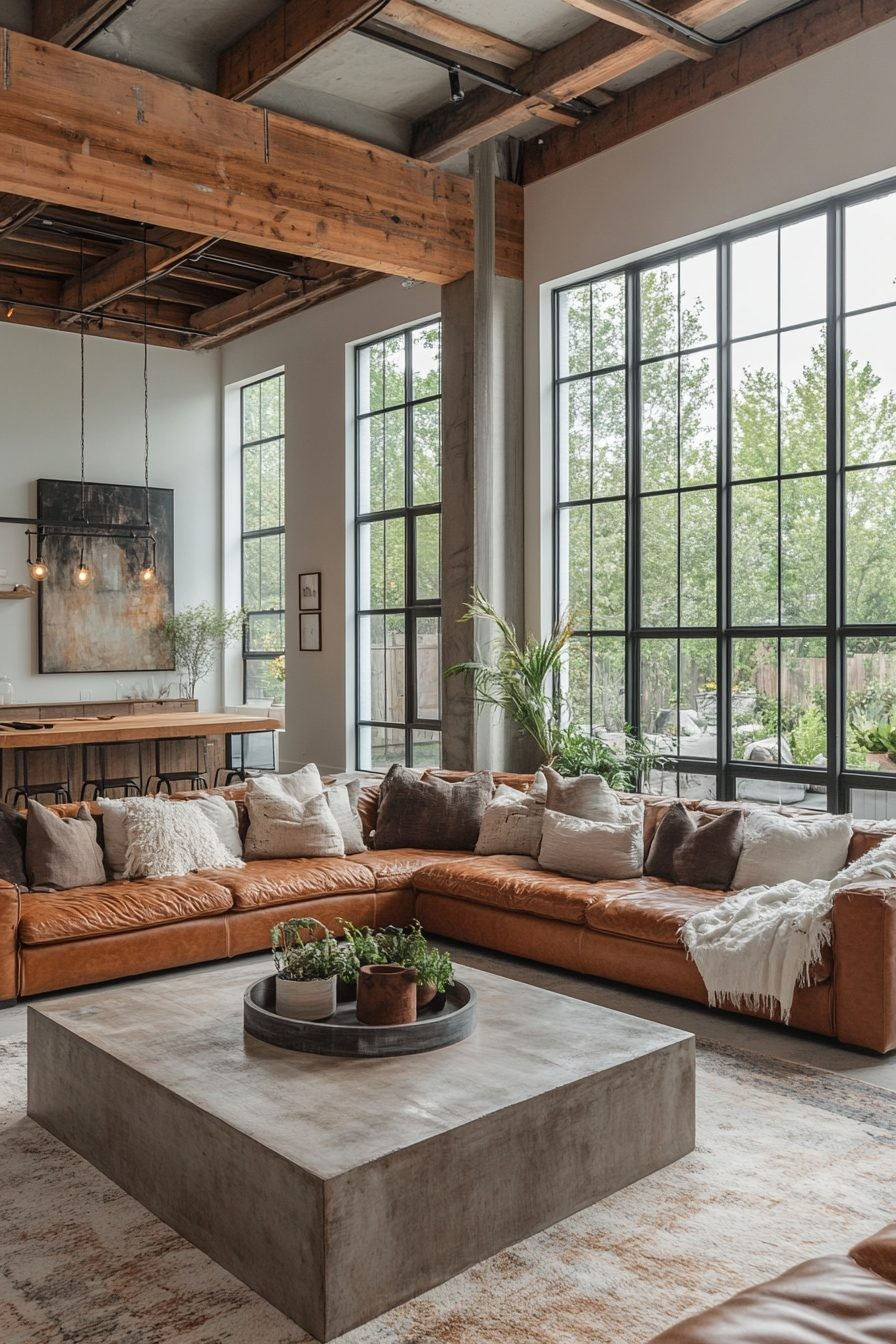 29 Industrial Farmhouse Living Room Ideas For A Unique Touch inside Urban Loft Design