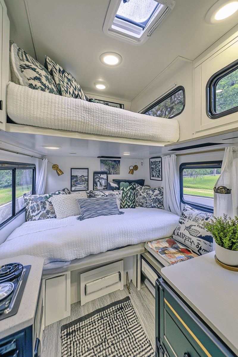 37 Modern &amp;amp; Minimal Ideas For Decorating Your Rv Interior with How Everyday RV Owners Are Designing Spaces That Double as Workshops and Living Quarters