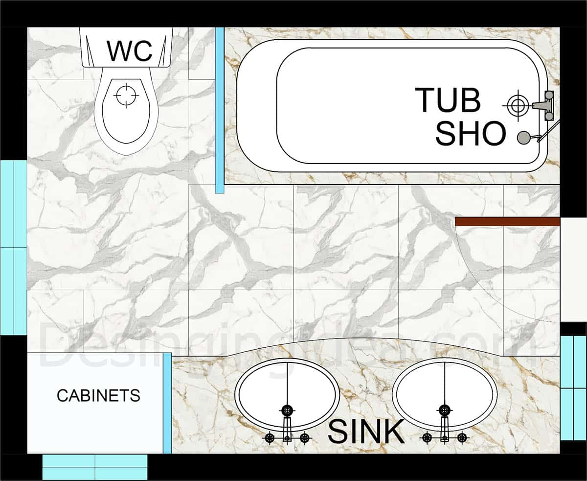 8X10 Bathroom Layout With Shower And Tub: Design Ideas in Freestanding Tub Design