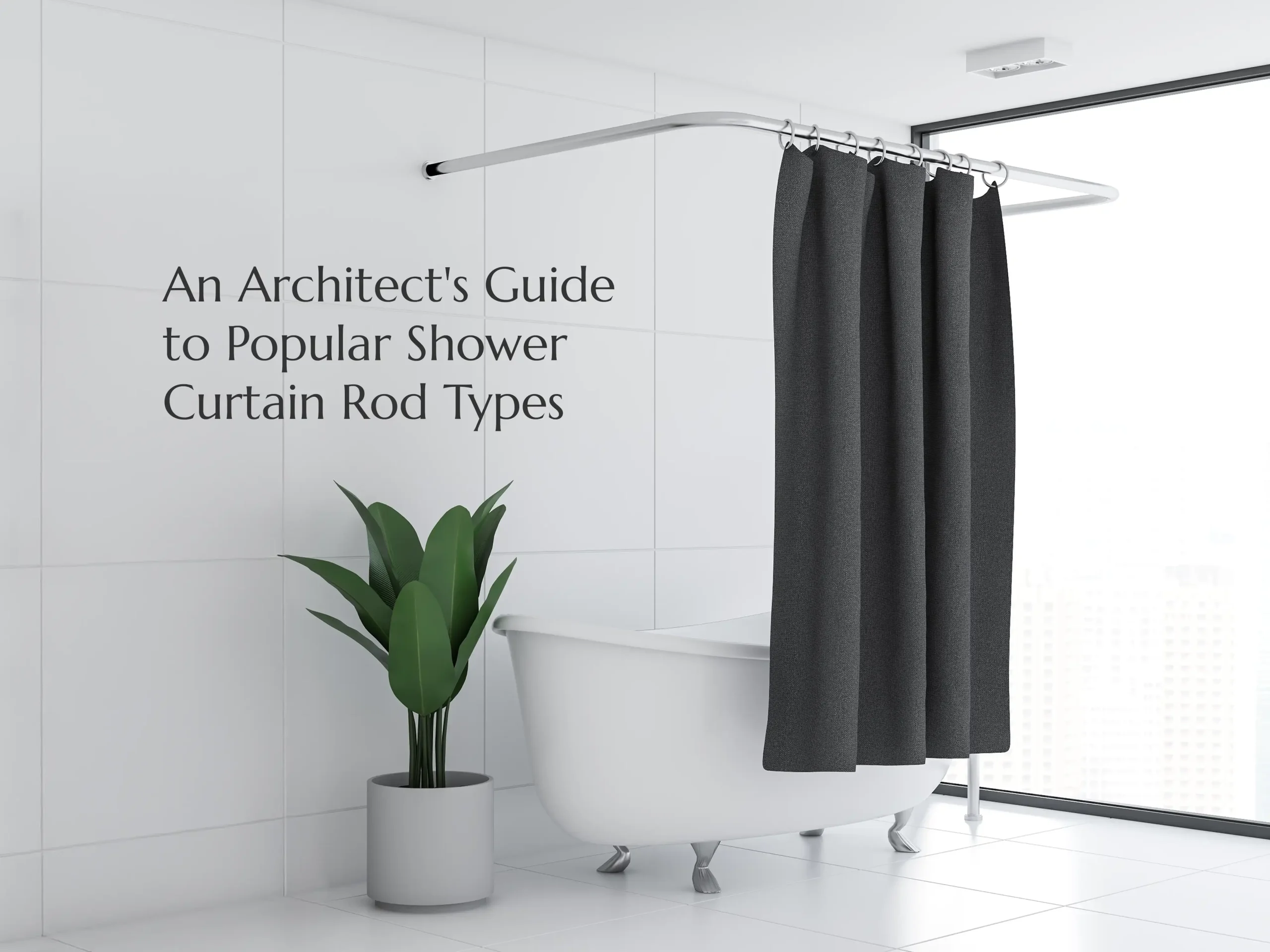 An Architect Explains How to Choose the Right Shower Rod for Every Bathroom Layout