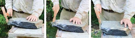 Basic Techniques For Shaping Stone By Hand – Mother Earth News pertaining to Flagstone Patio