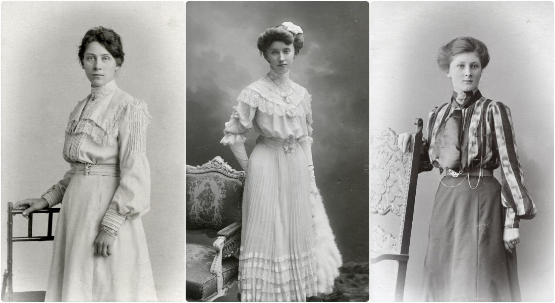 Early 20Th Century Women with Art Deco Home Design