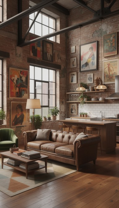 Free Industrial Loft Living Image - Loft, Industrial, Interior ... for Balancing Raw Industrial Charm with Warmth in Open Concept Spaces
