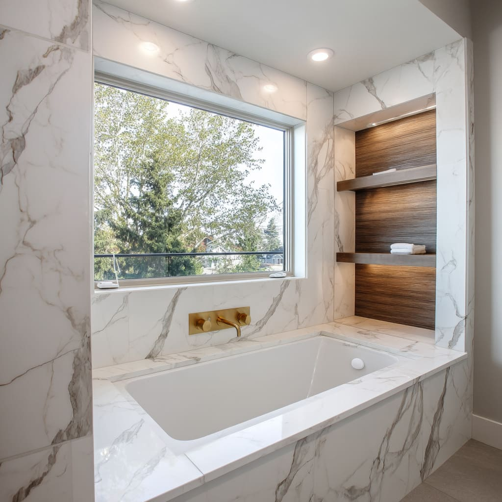 Smart Tile Layouts and Built In Niches That Completely Change How We Look at Alcove Tubs