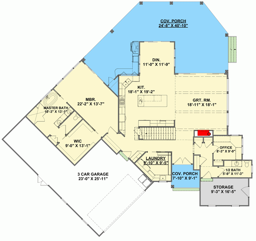 Plan 871013Jen: Contemporary Waterfront House Plan With Office And ... intended for Waterfront Home Design