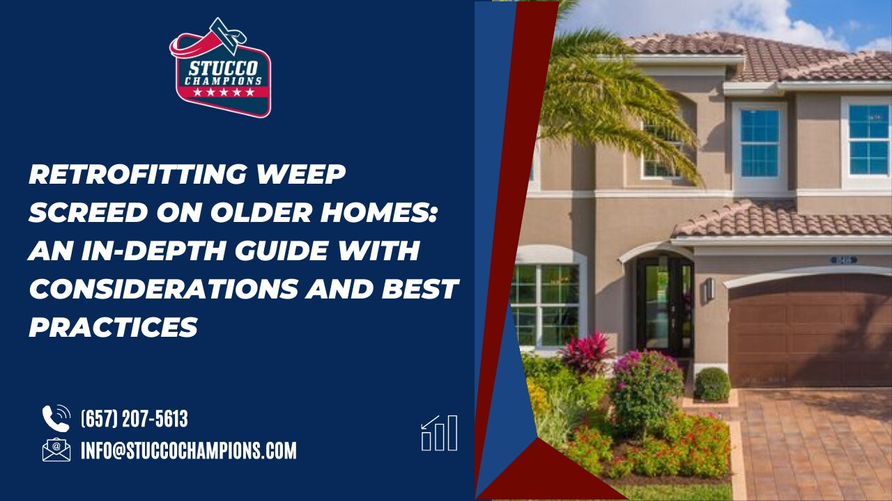Retrofitting Weep Screed On Older Homes: A Comprehensive Guide | Stucco ... with Essential strategies for retrofitting older houses against unexpected water damage