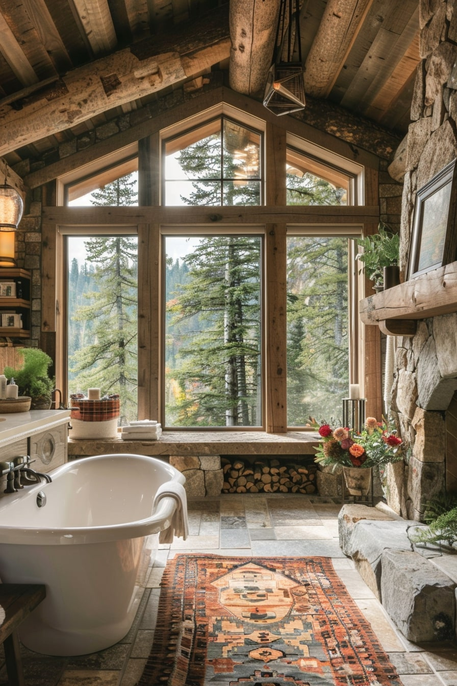 Turning Your Bathroom Into a Mountain Cabin Retreat Using Reclaimed Wood and Natural Stone