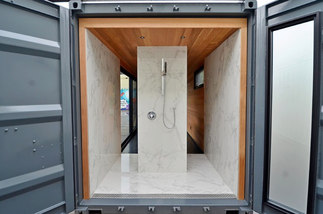 Shipping Container Bathroom 7 Container Bathroom Ideas | Restroom with regard to Balancing Luxury and Efficiency Inside Modern Shipping Container Restrooms