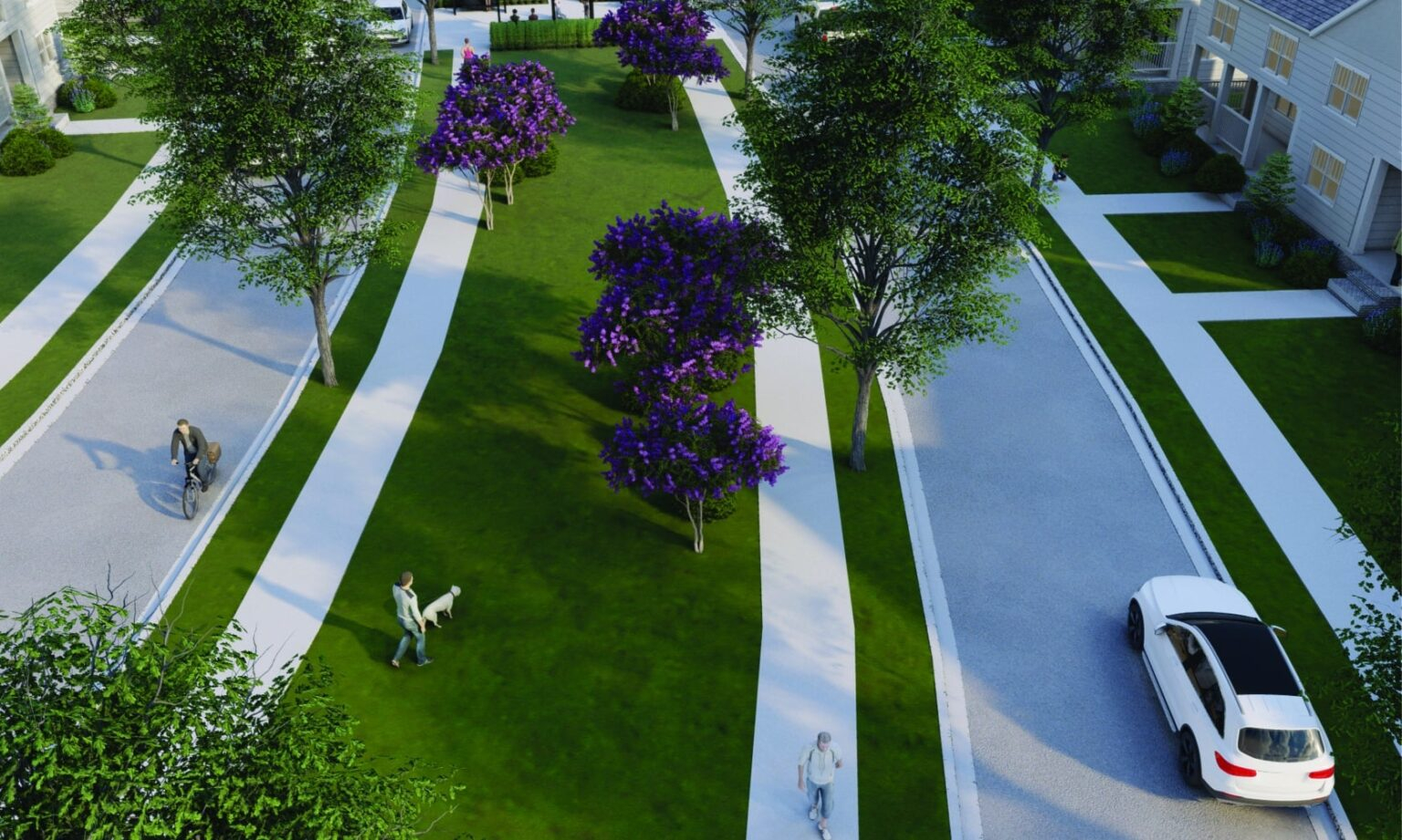 Rethinking neighborhood streetscapes through thoughtful auto court cluster planning