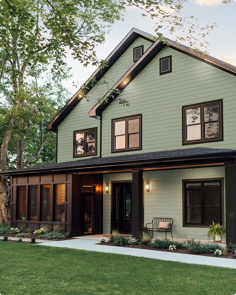 17 Earth Tone Exterior House Colors That Are Trending Now – Decor Atom with Sage Green House Exterior
