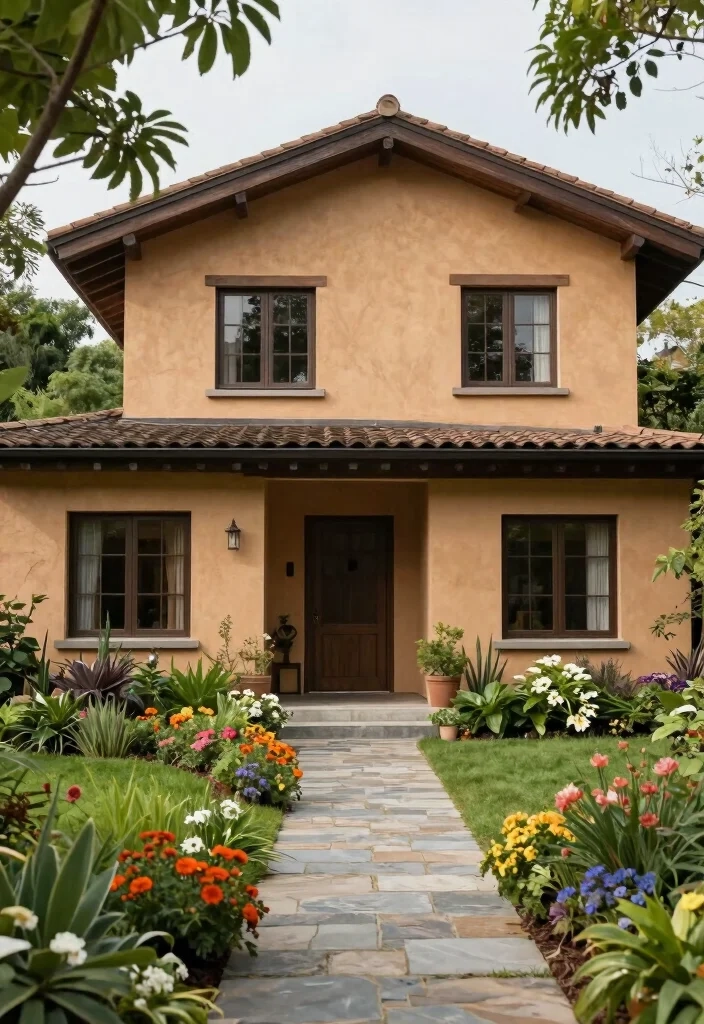 Creating a Welcoming Home Exterior Through Soft Earth Tones