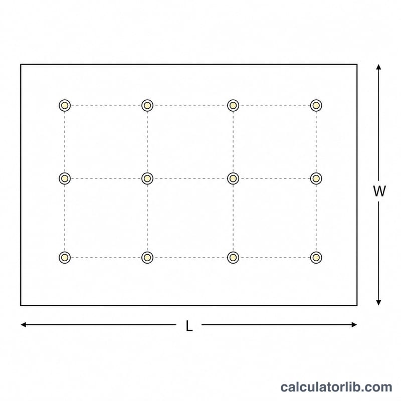 Recessed Lighting Calculator – Spacing And Fixture Count - Calculatorlib with How To Calculate Recessed Lighting Spacing For Living Room Ceilings
